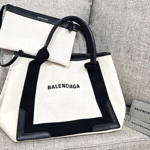 Balenciaga Navy Cabas Tote